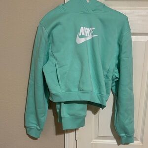 Nike Aqua Hoodie with White Logo